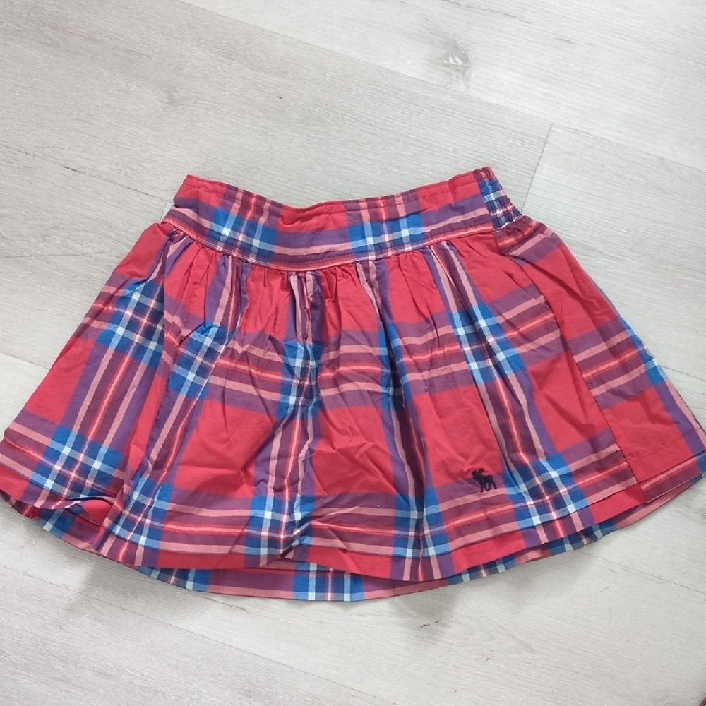 Abercrombie Plaid Red and Blue Skirt